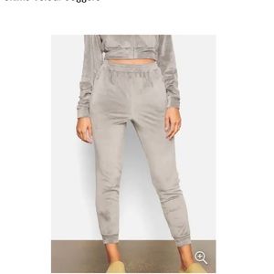 SKIMS Medium grey velour joggers